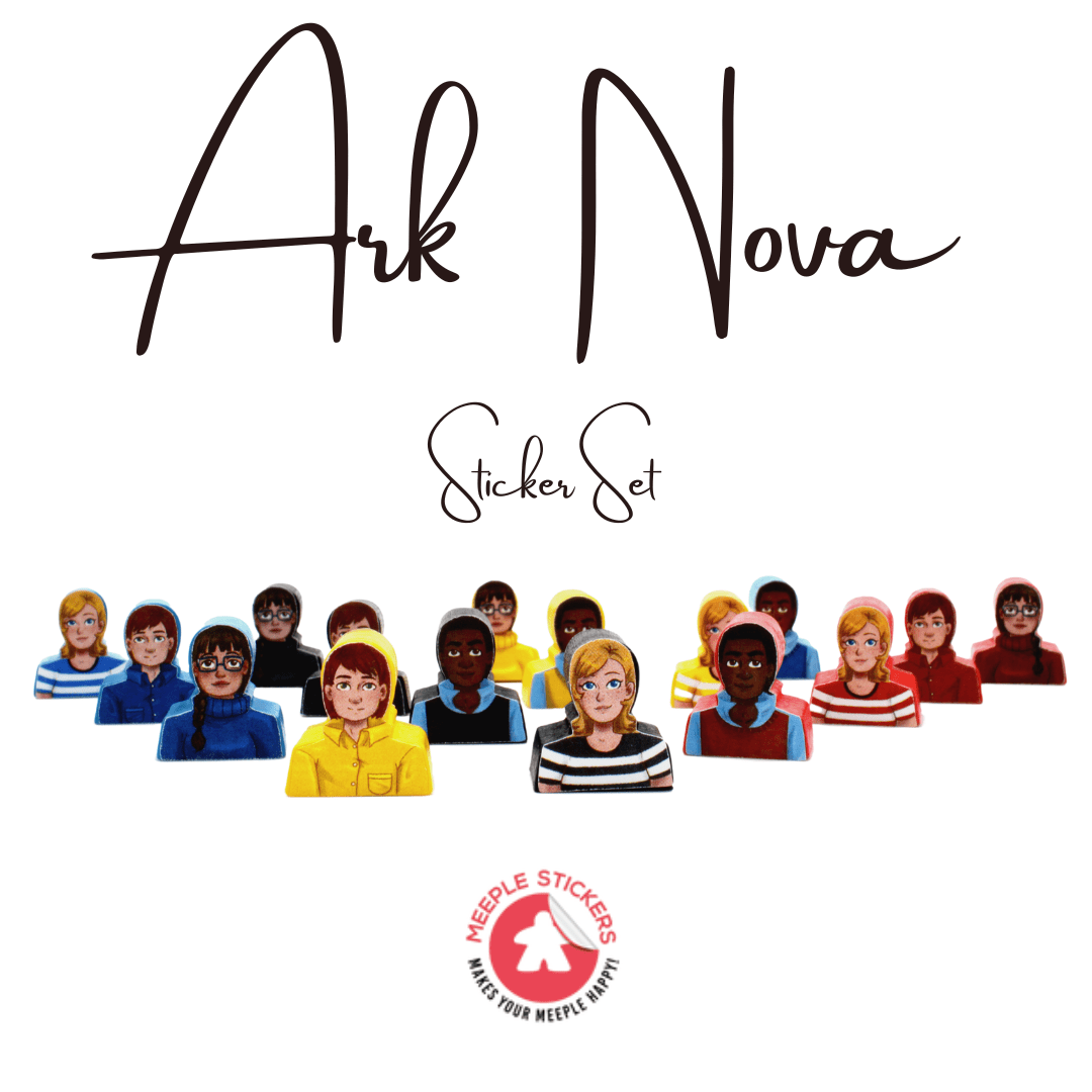 Meeple Sticker Ark Nova Sticker Set Aufkleber beidseitig