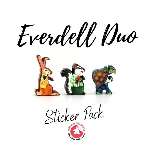 Meeple Sticker Everdell Duo Sticker Set Aufkleber Waldtiere