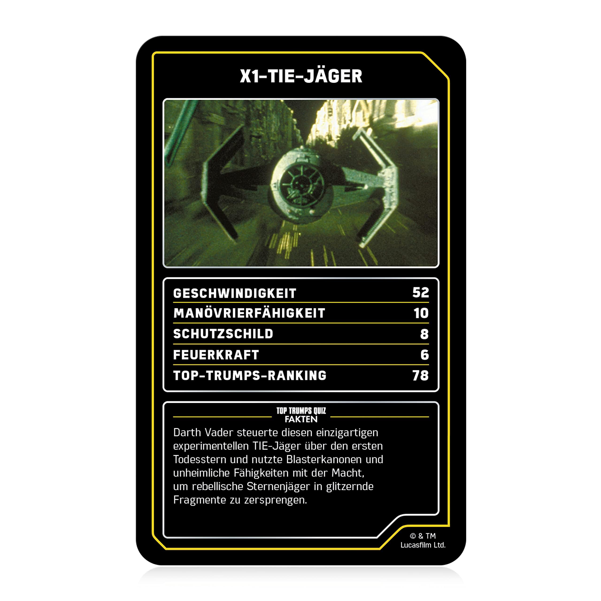 Winning Moves Top Trumps Collectables Star Wars Raumschiffe Kartenspiel Deutsch