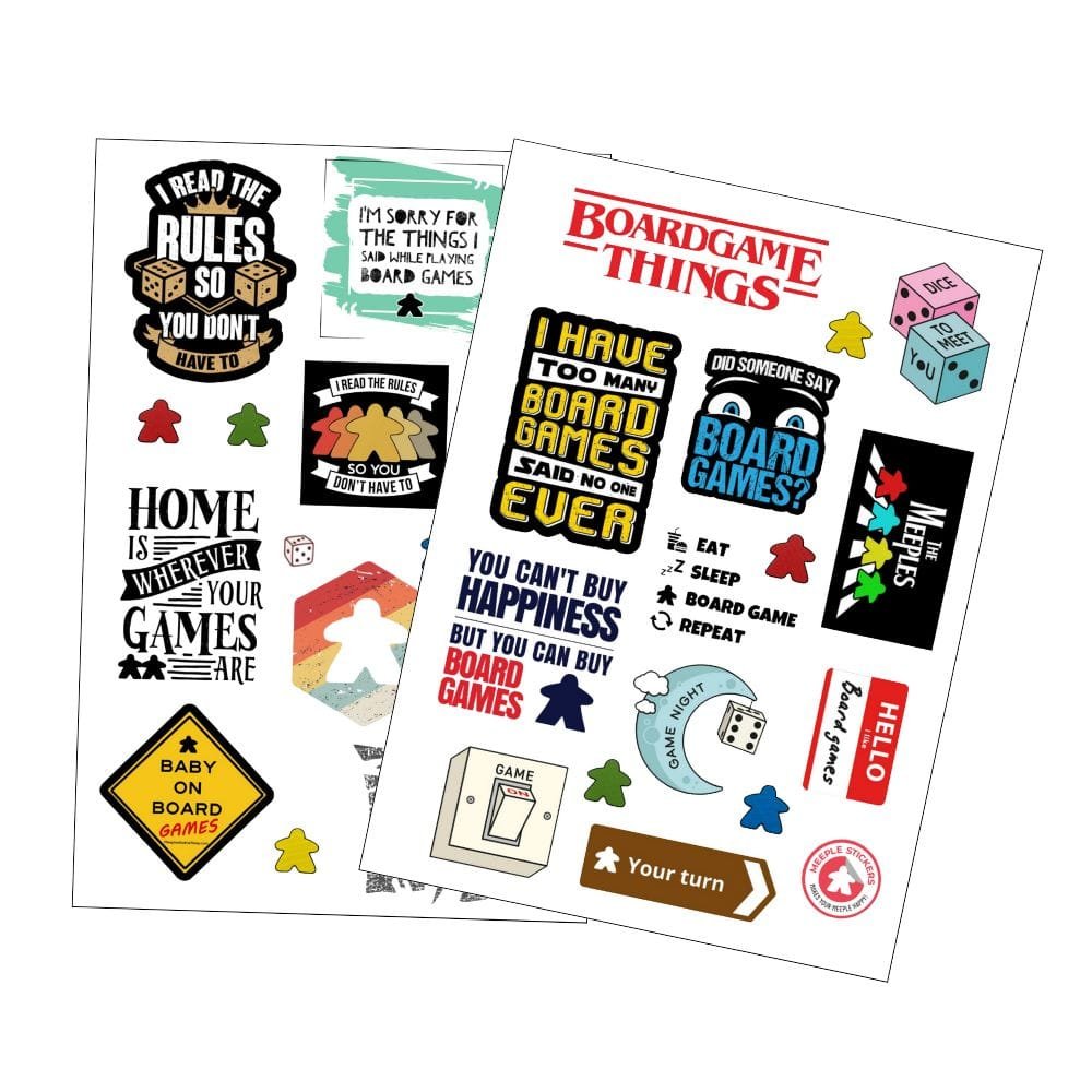 Meeple Sticker Board Game Fan Sticker Set Vol.1+2 33 Stück
