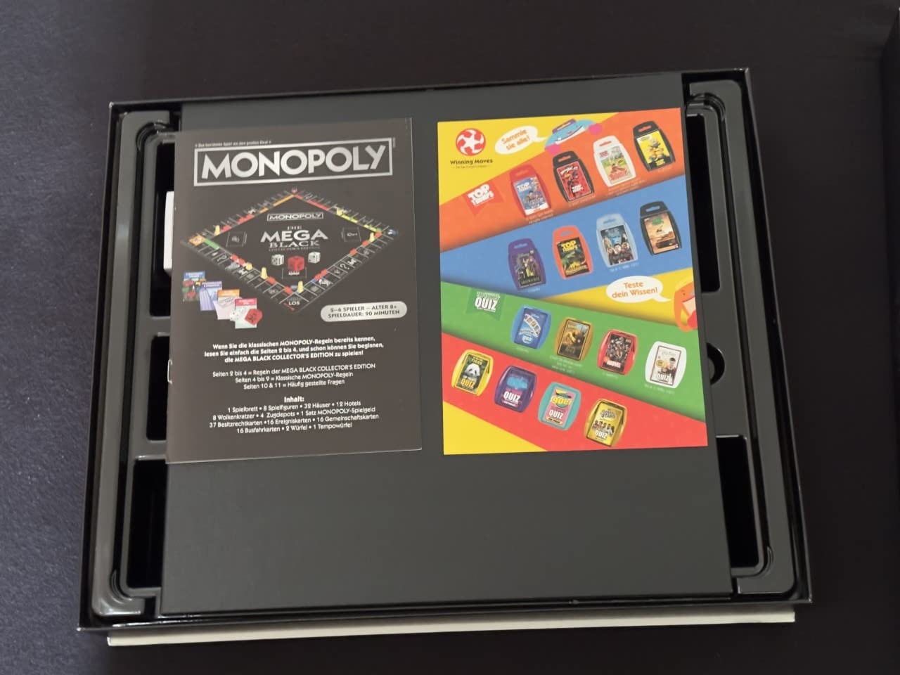 Winning Moves Monopoly Black Mega Edition Brettspiel XXL ab 8 Jahren