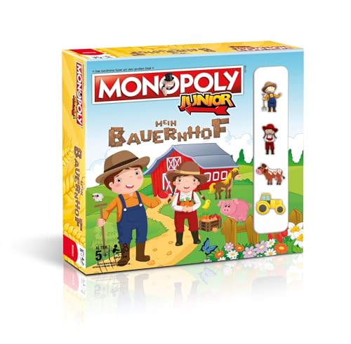 Winning Moves Monopoly Junior Mein Bauernhof Brettspiel ab 5 Jahren