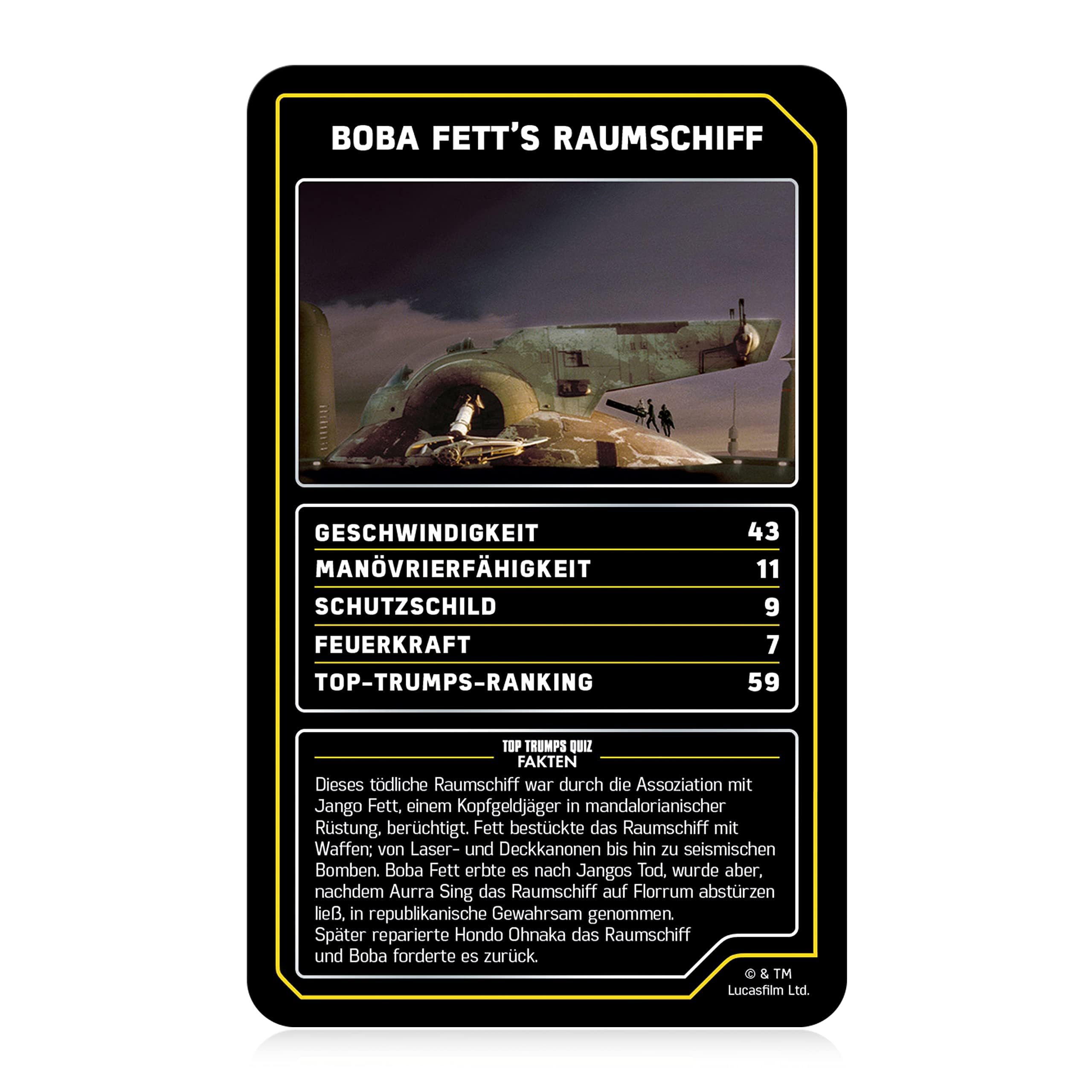 Winning Moves Top Trumps Collectables Star Wars Raumschiffe Kartenspiel Deutsch