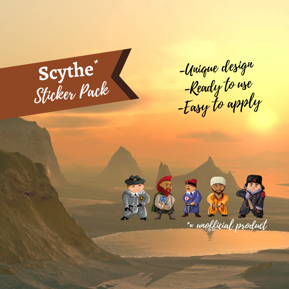 Meeple Sticker Stickers Scythe Sticker-Set doppelseitig