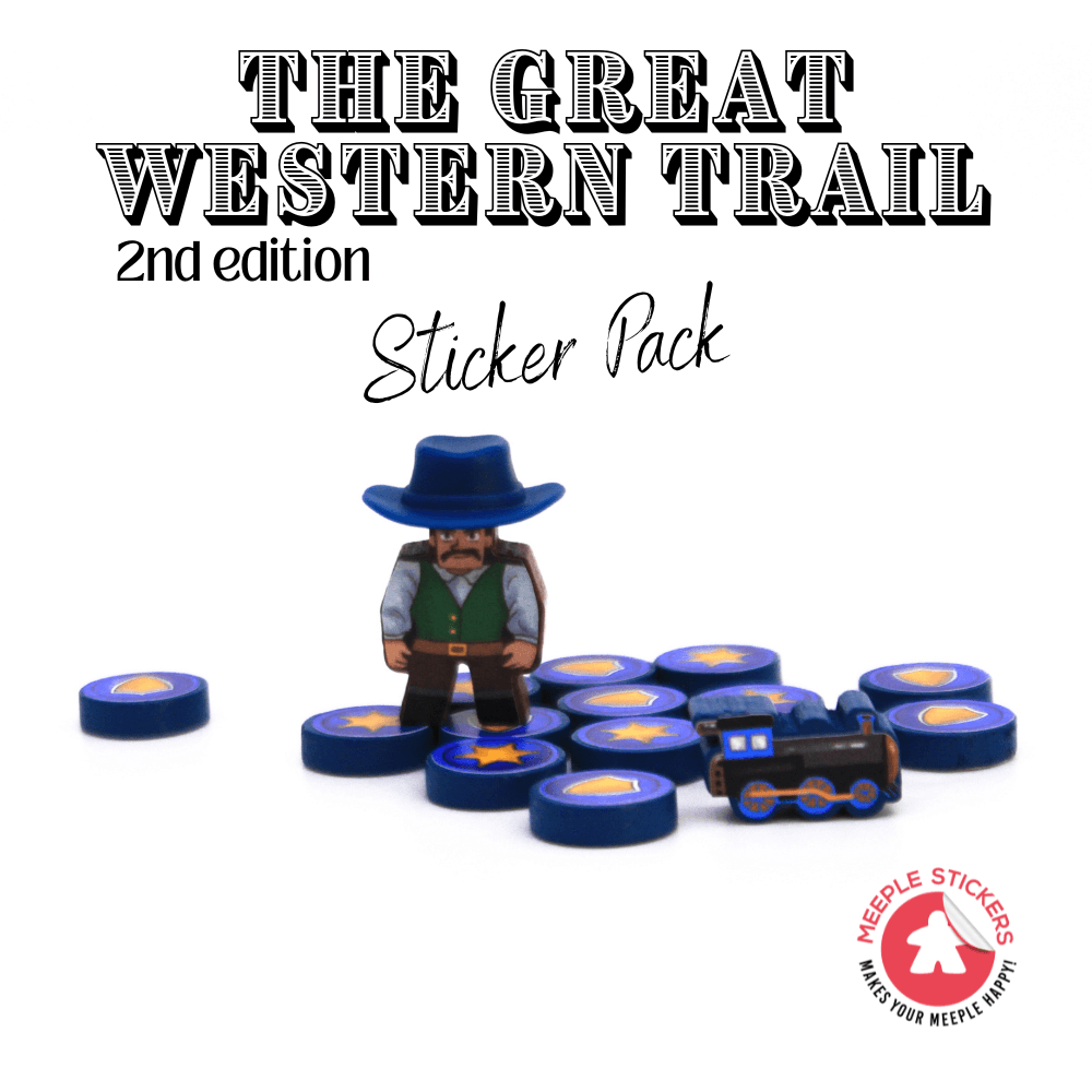 Meeple Sticker Great Western Trail Sticker Set 2nd Edition beidseitig