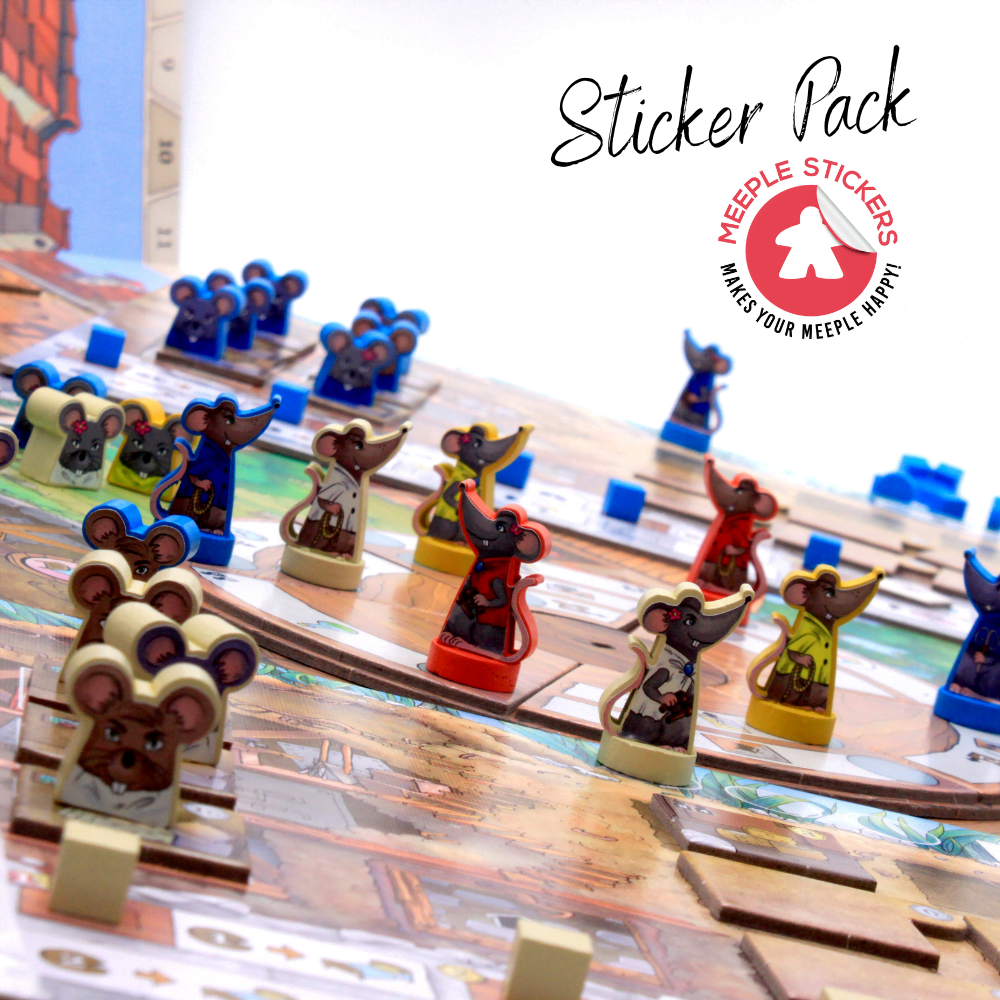 Meeple Sticker Rats of Wistar Sticker Set Ratten beidseitig