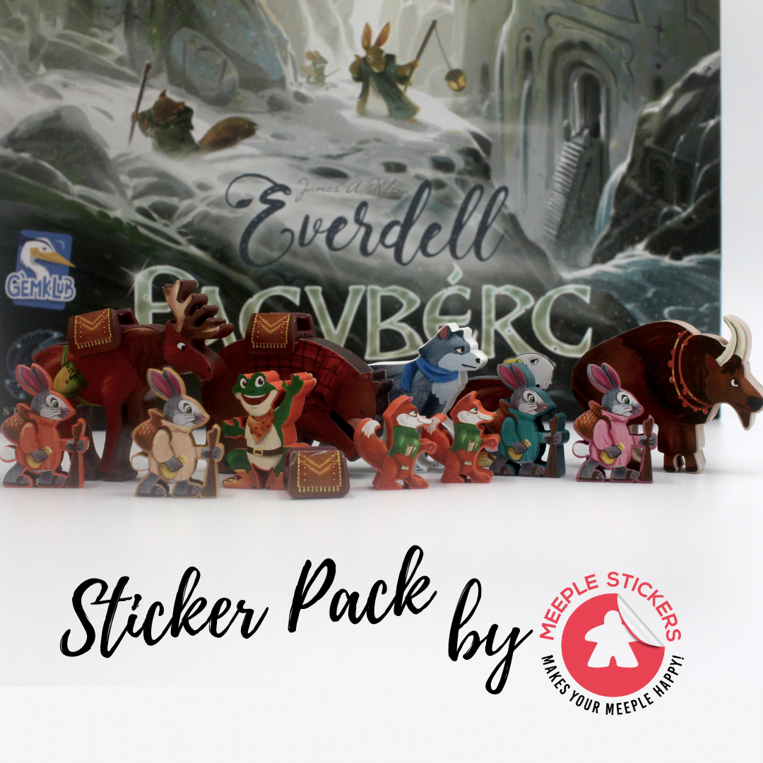 Meeple Sticker Everdell Spirecrest Sticker Set doppelseitig
