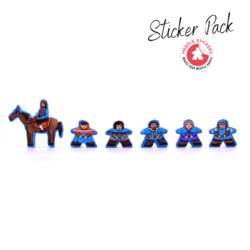 Meeple Sticker El Grande Sticker Set Aufkleber beidseitig