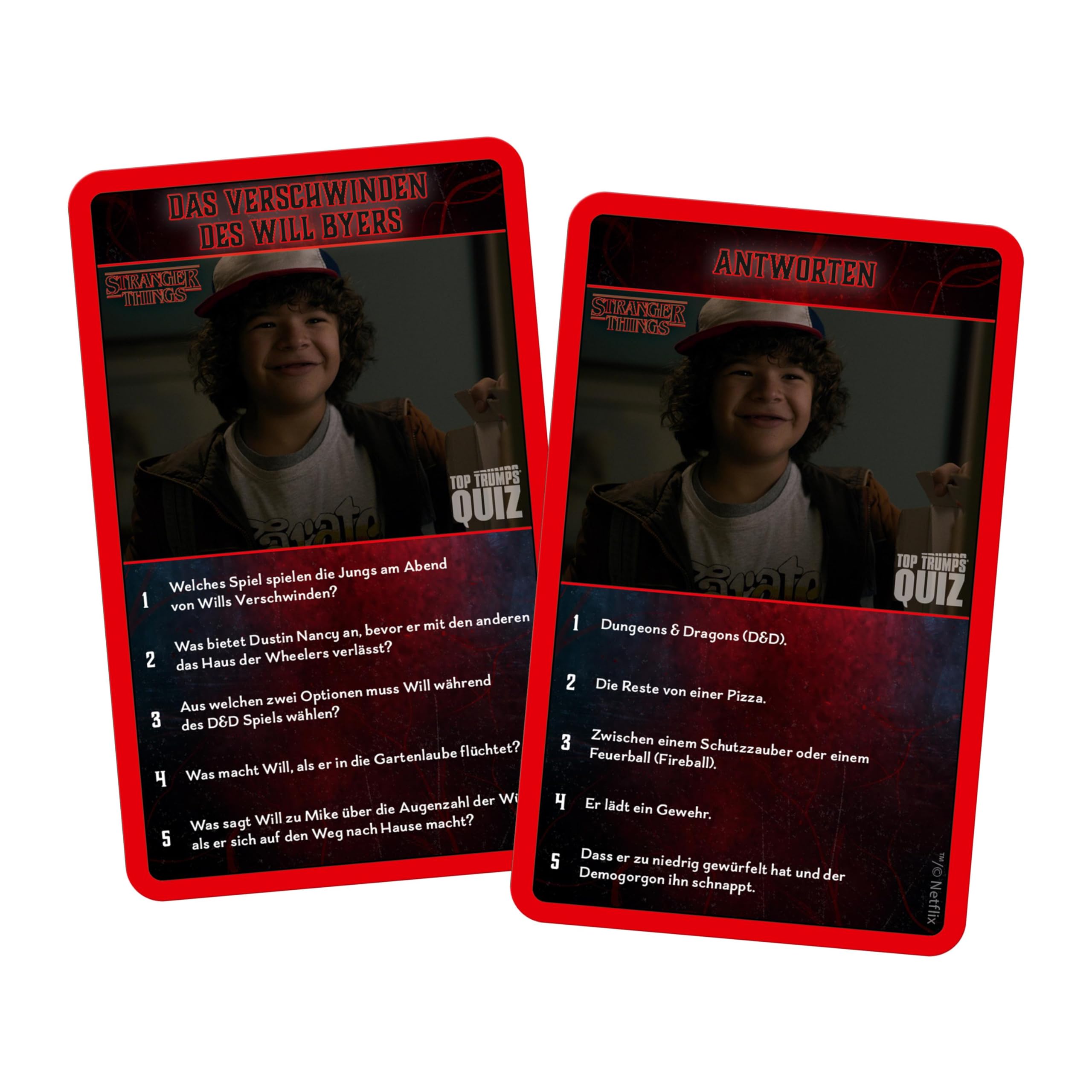 Winning Moves Top Trumps Quiz Stranger Things Kartenspiel Deutsch