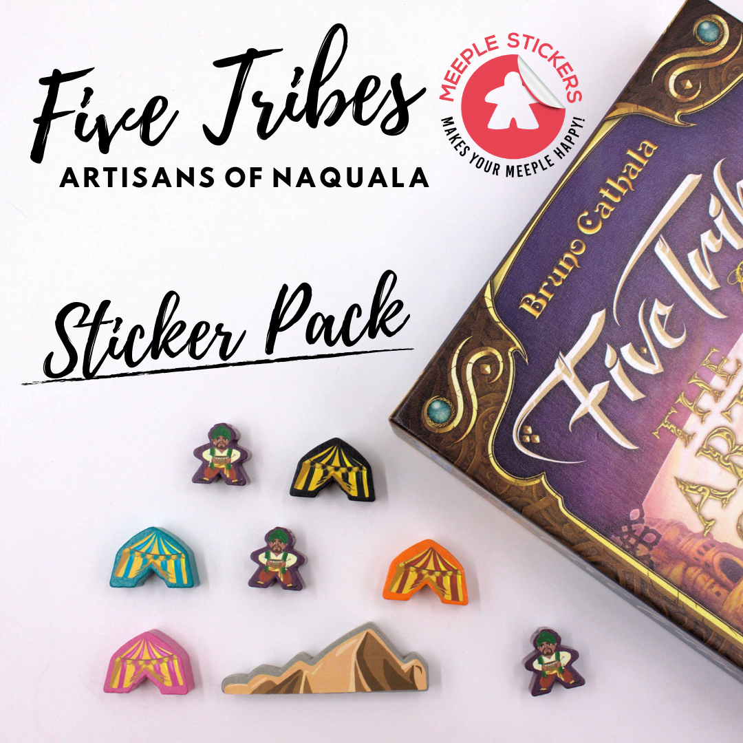 Meeple Sticker Five Tribes Artisans Sticker Set doppelseitig