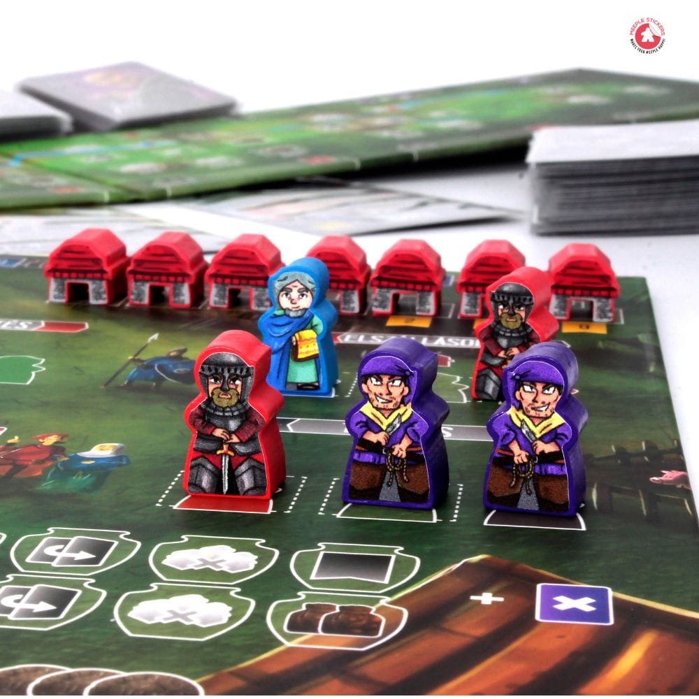 Meeple Sticker Paladins of the West Kingdom Sticker Set beidseitig