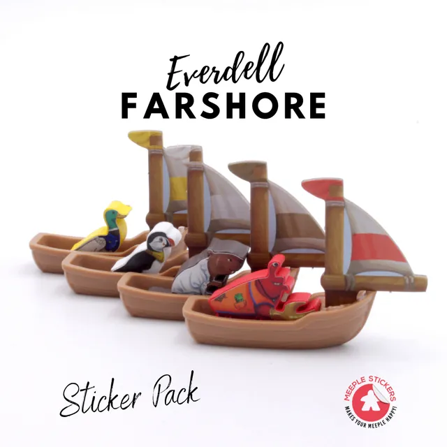 Meeple Sticker Everdell Farshore Sticker Set Aufkleber