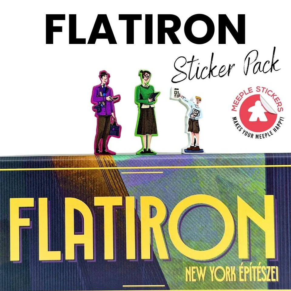 Meeple Sticker Flatiron Sticker Set Architekt Zeitungsjunge Aufkleber
