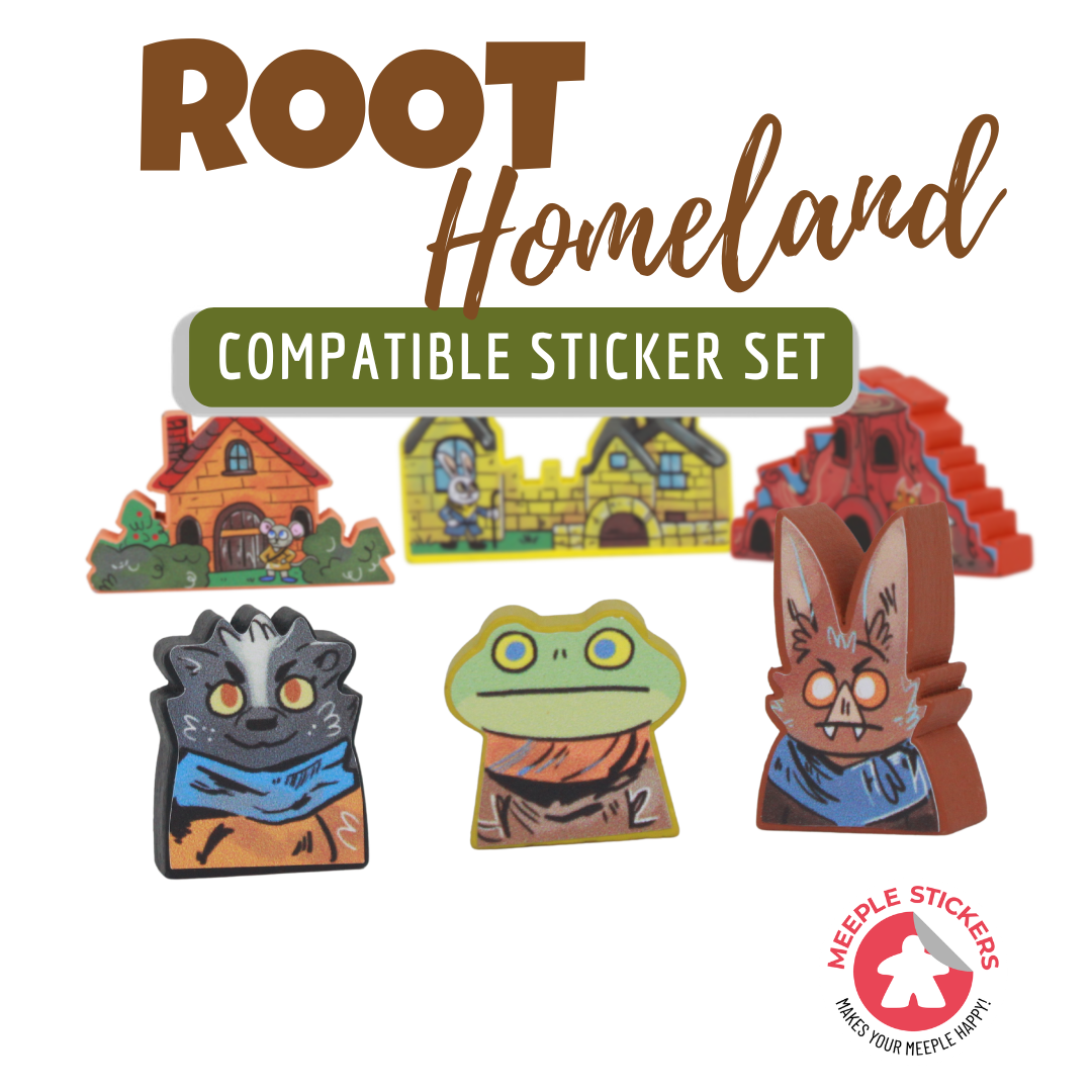 Meeple Sticker Root Homeland Aufkleber Set doppelseitig