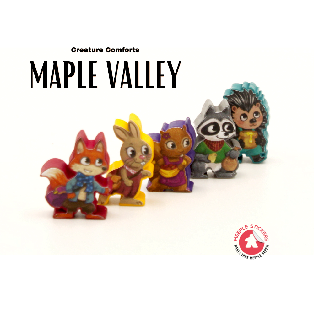 Meeple Sticker Stickers Maple Valley Sticker-Set Tiermotive