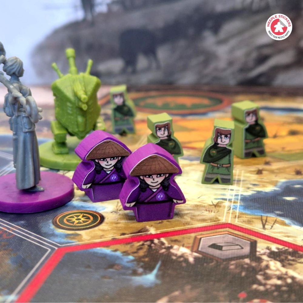 Meeple Sticker Scythe From Afar Fenris Sticker Set Erweiterung