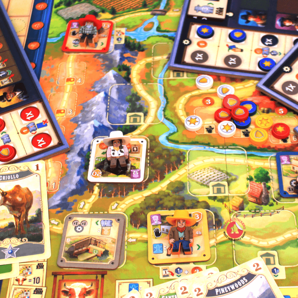 Meeple Sticker Great Western Trail Sticker Set 2nd Edition beidseitig