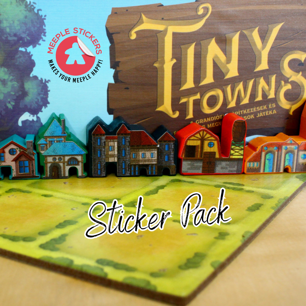 Meeple Sticker Tiny Towns Sticker Set Meeple doppelseitig