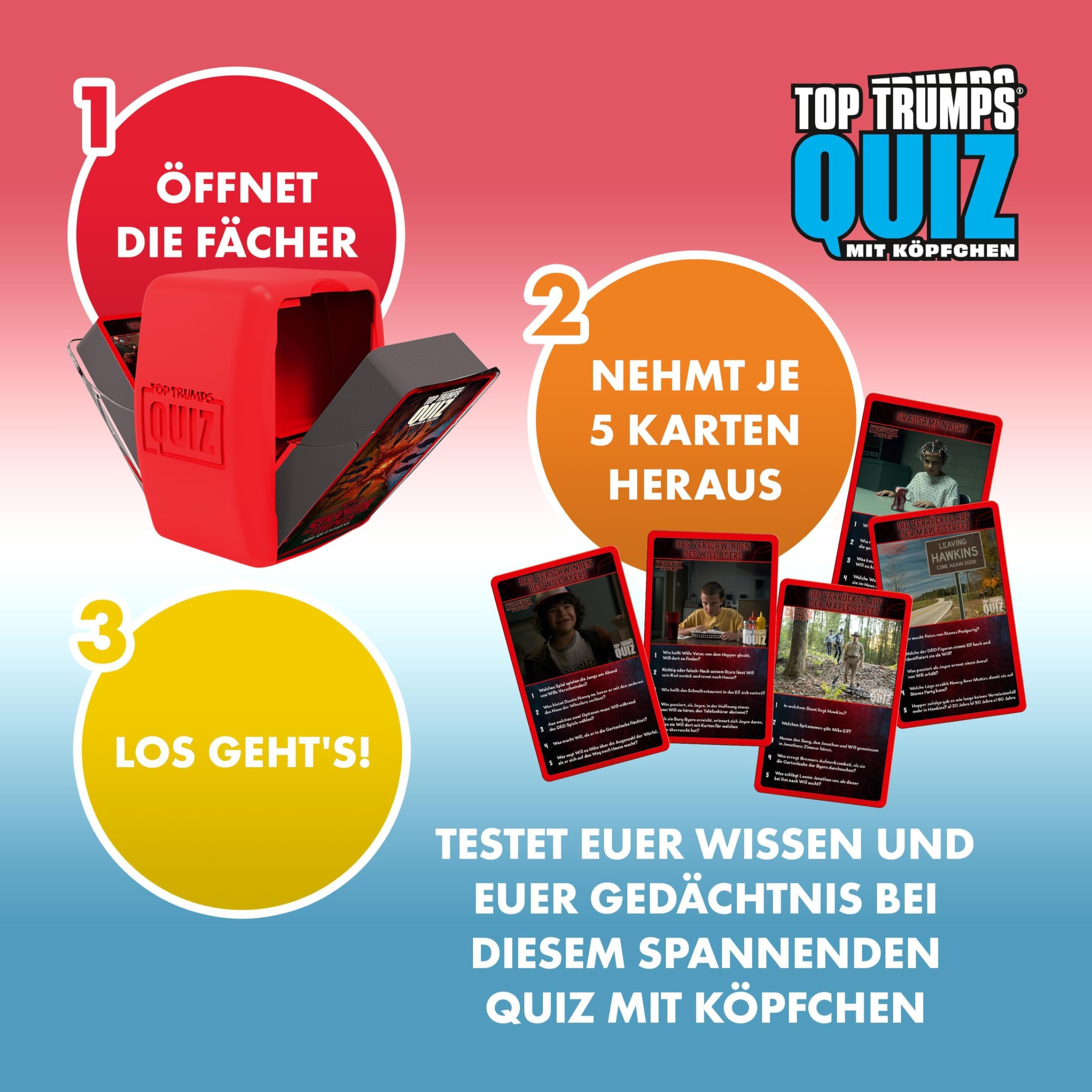 Winning Moves Top Trumps Quiz Stranger Things Kartenspiel Deutsch