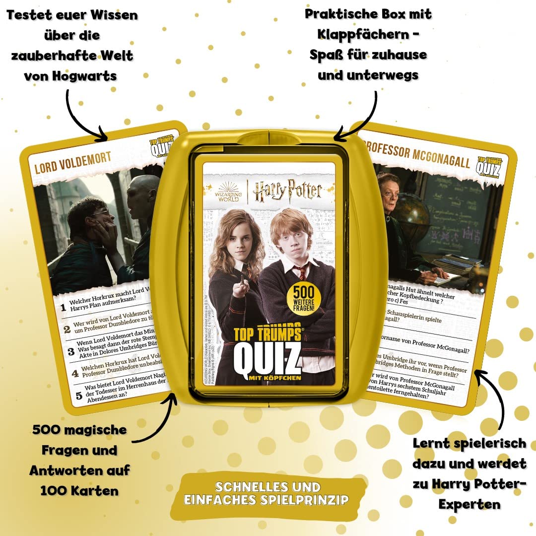 Top Trumps Quiz Harry Potter Hogwarts Kartenspiel 500 Fragen