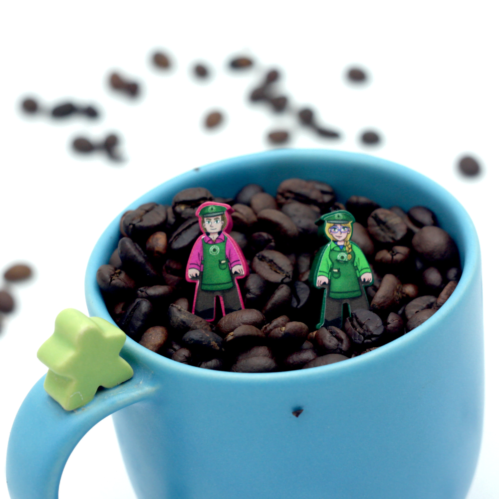 Meeple Sticker Coffee Rush Piece of Cake Sticker Set Barista