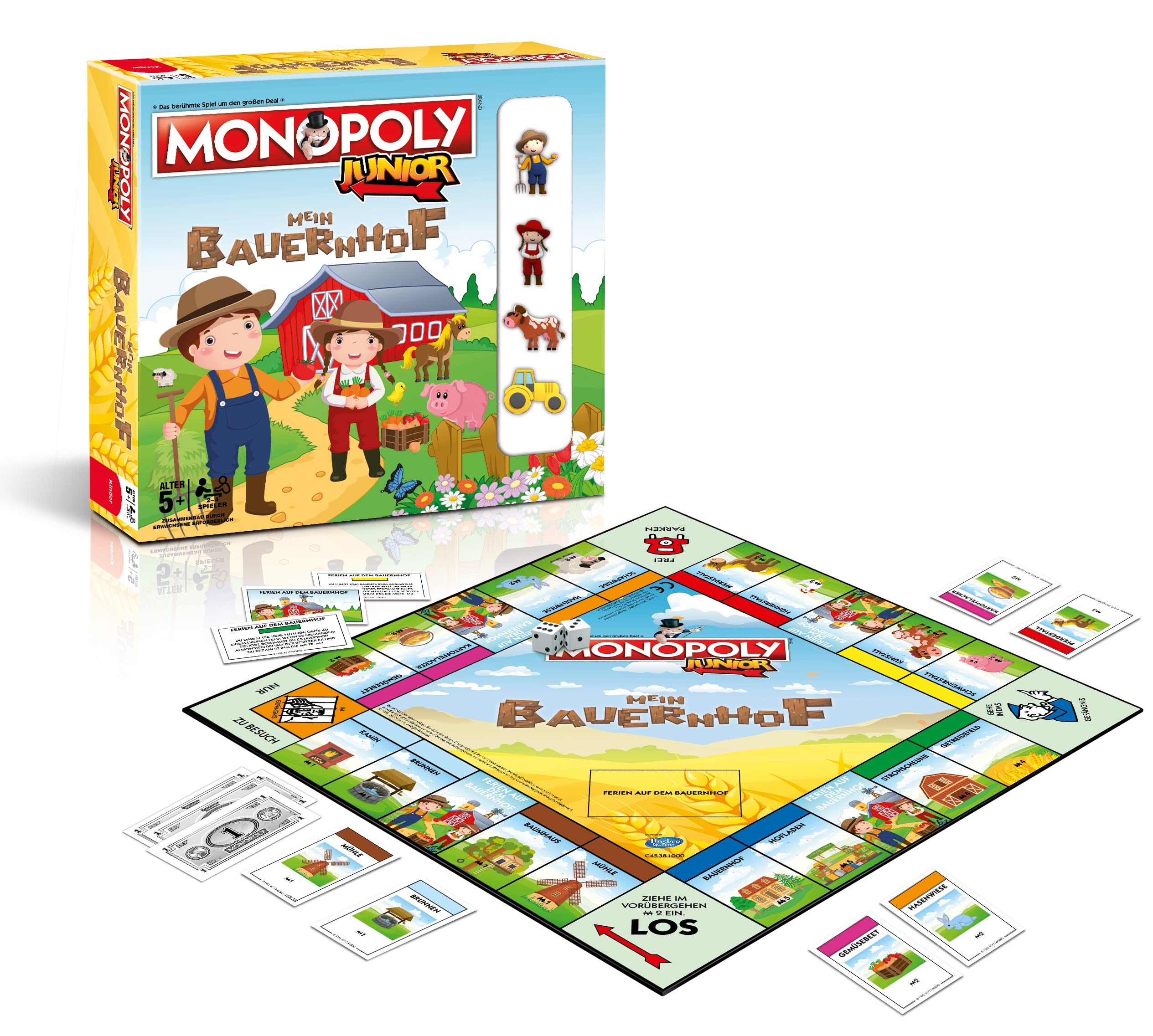 Winning Moves Monopoly Junior Mein Bauernhof Brettspiel ab 5 Jahren