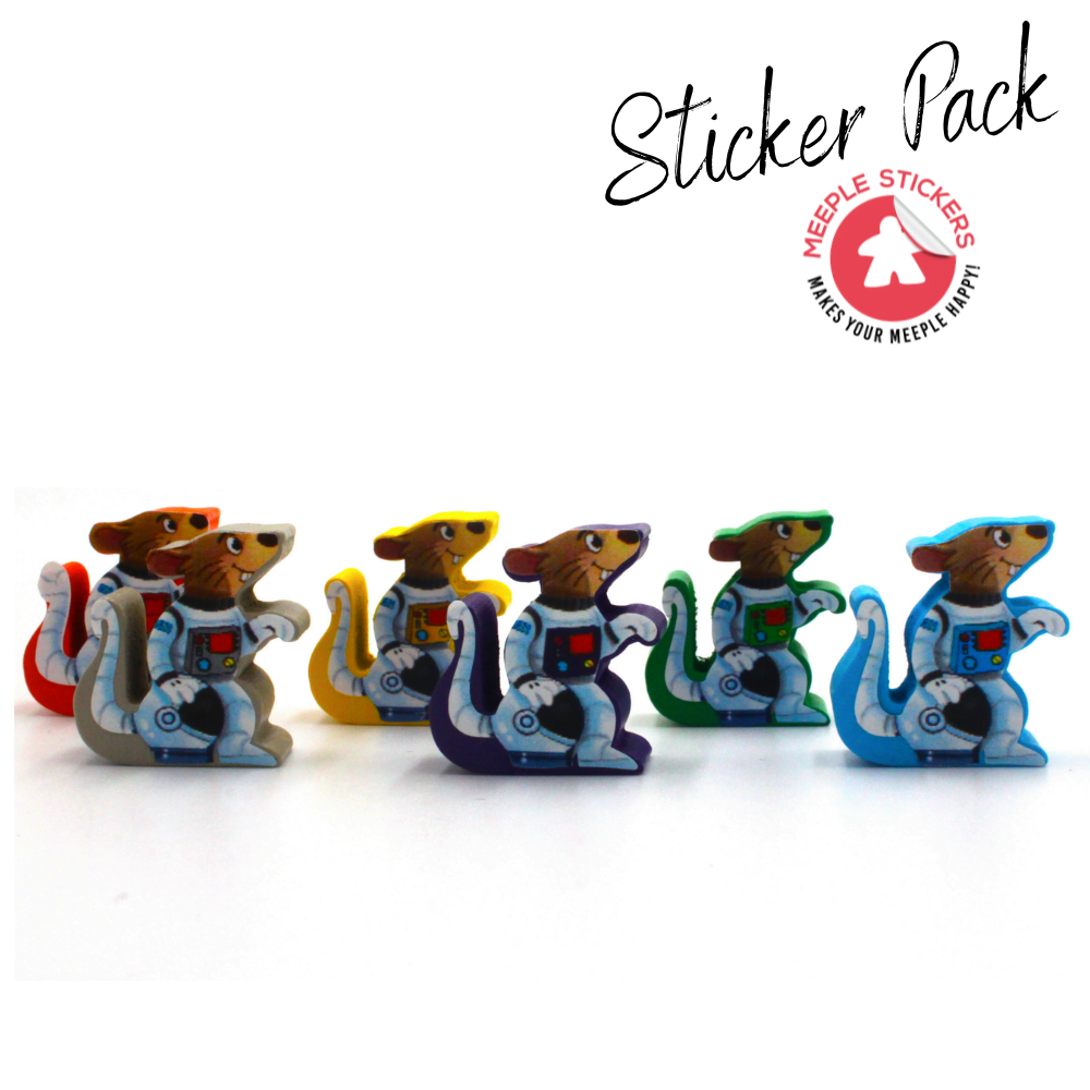 Meeple Sticker First Rat Sticker Set Ratten beidseitig