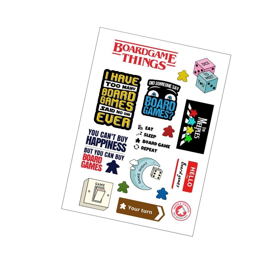 Meeple Sticker Board Game Fan Sticker Vol. 1 Aufkleber 16 Stück
