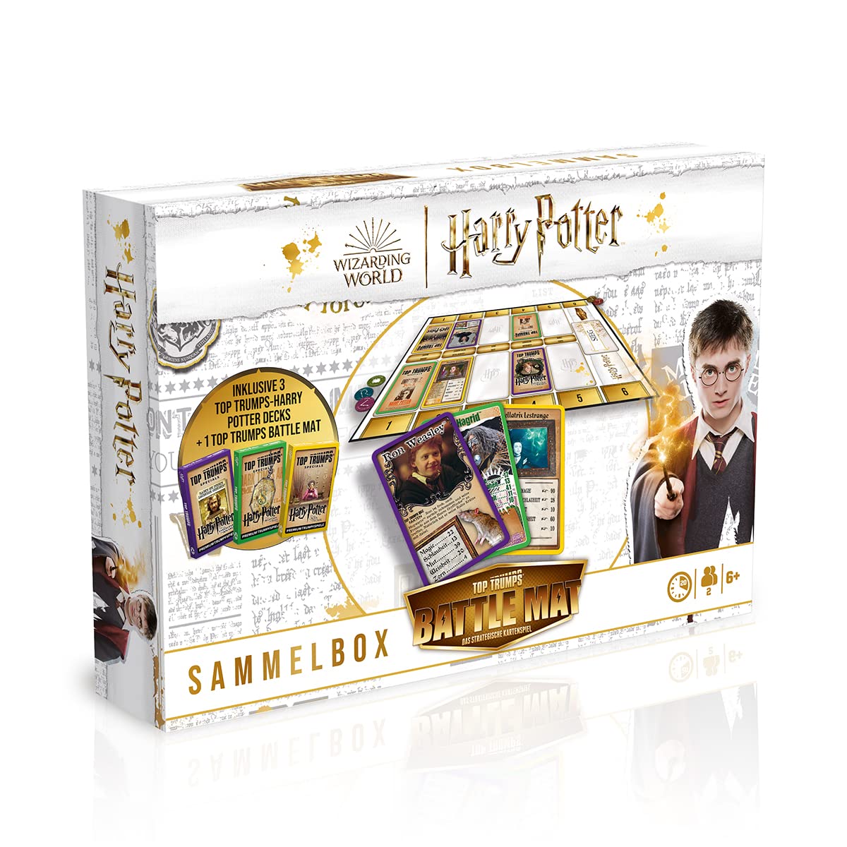 Winning Moves TOP TRUMPS Battle Mat Harry Potter Brettspiel ab 6 Jahren