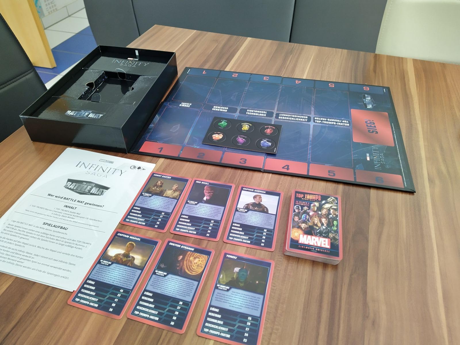 Winning Moves Top Trumps Battle Mat Marvel Brettspiel ab 8