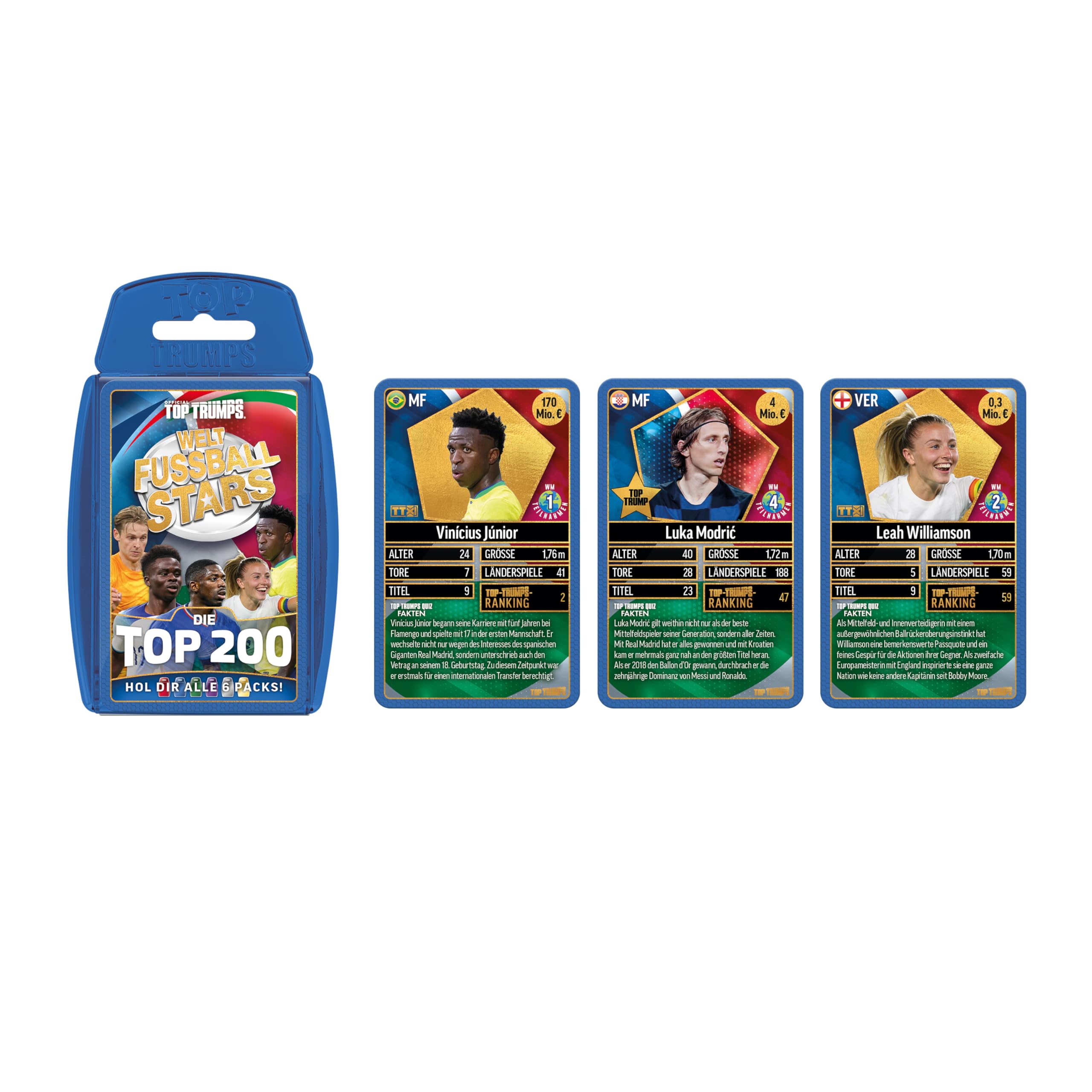 Winning Moves Top Trumps Weltfussballstars Kartenspiel Pack 2