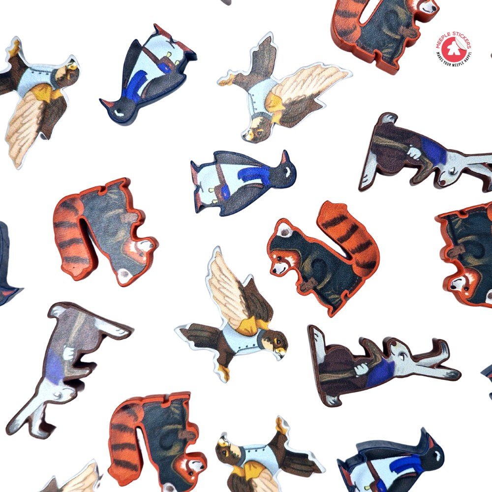 Meeple Sticker Everdell Silverfrost Aufkleber Set doppelseitig