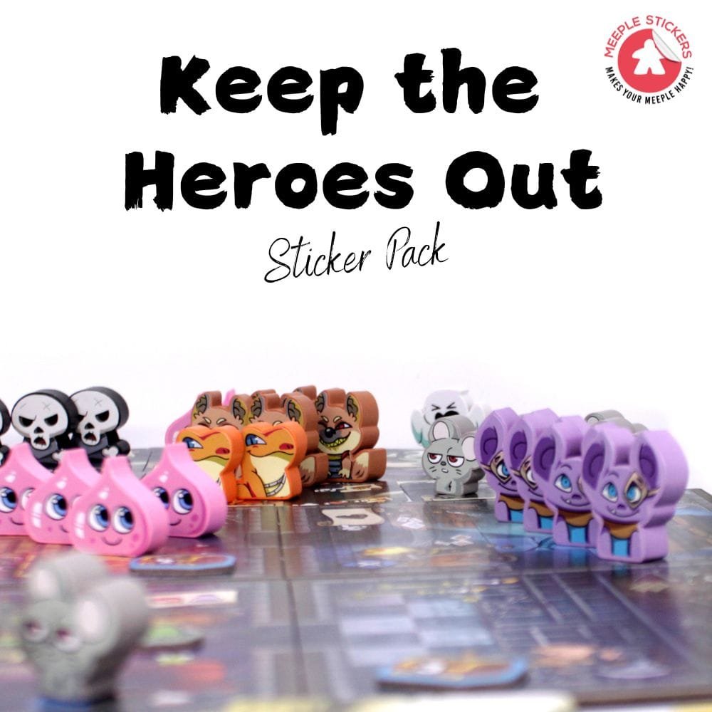 Meeple Sticker Keep the Heroes Out Sticker Set Monster