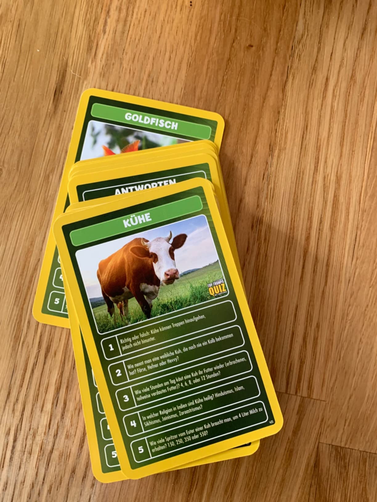 Winning Moves Top Trumps Quiz Welt der Tiere Kartenspiel ab 7