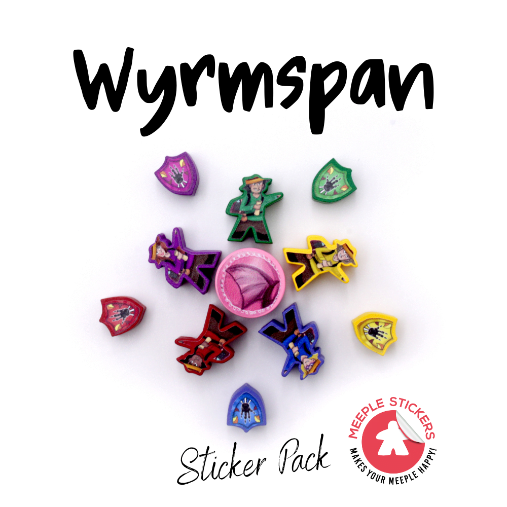 Meeple Sticker Wyrmspan Sticker Set Aufkleber Drachen