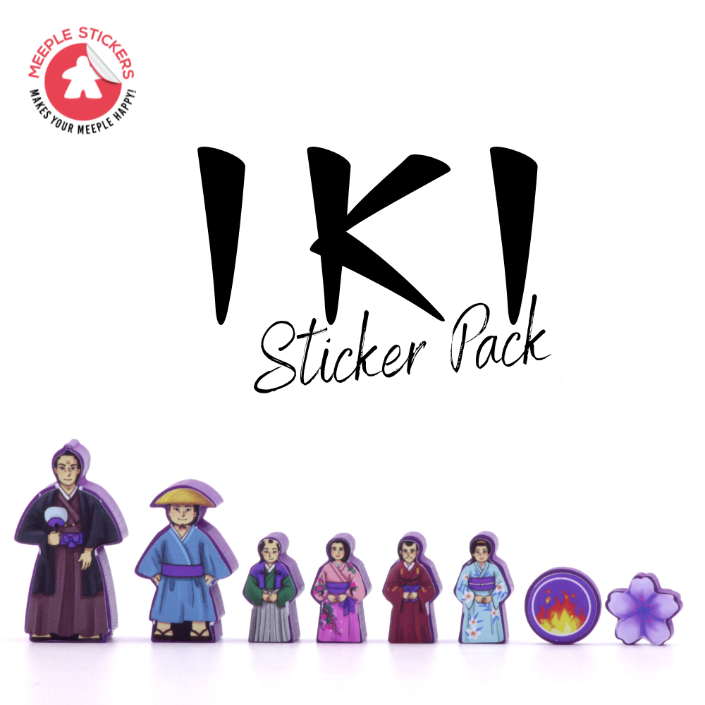 Meeple Stickers Iki Sticker Set Aufkleber Brettspiel doppelseitig
