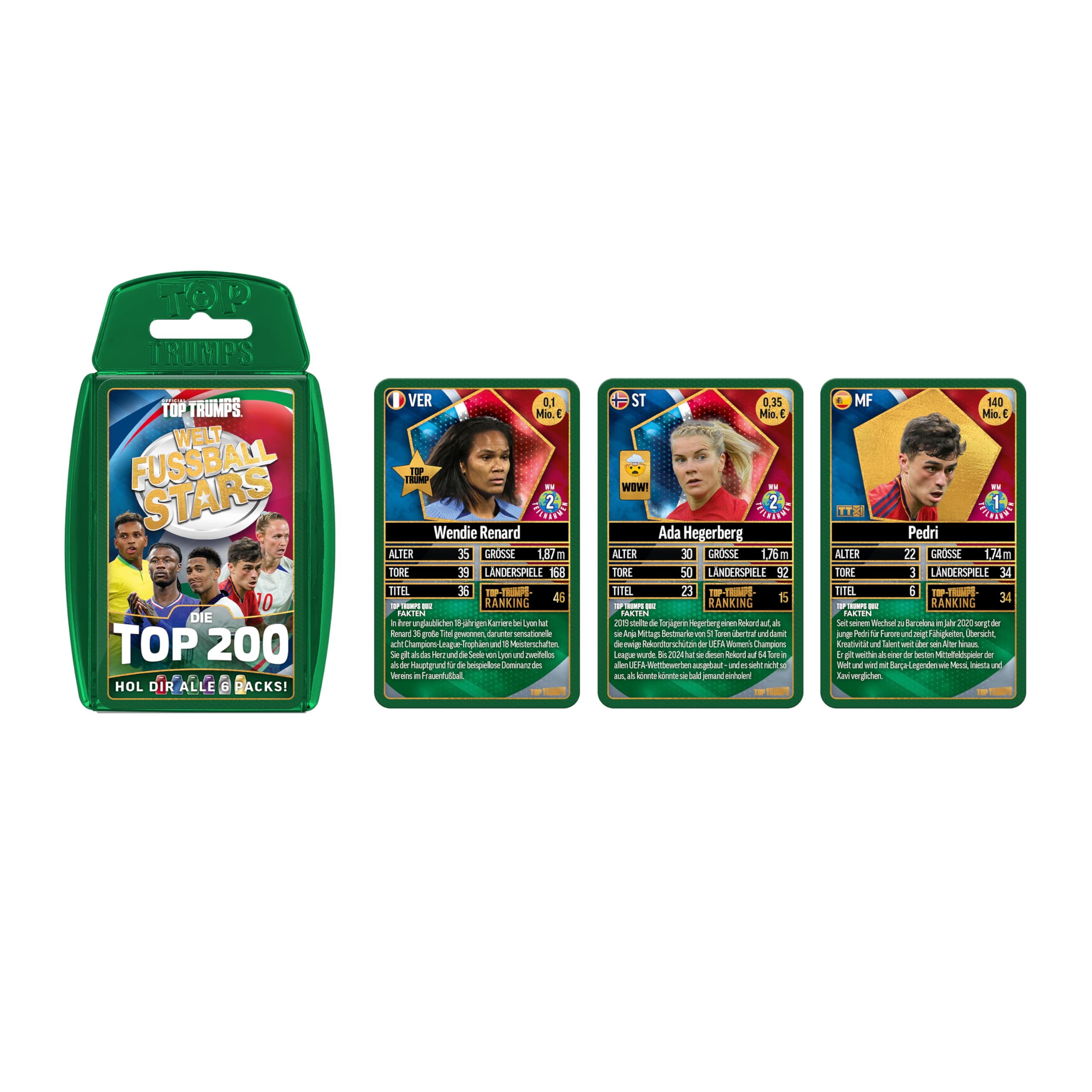 Winning Moves Top Trumps Weltfussballstars Top 200 Pack 3 Kartenspiel