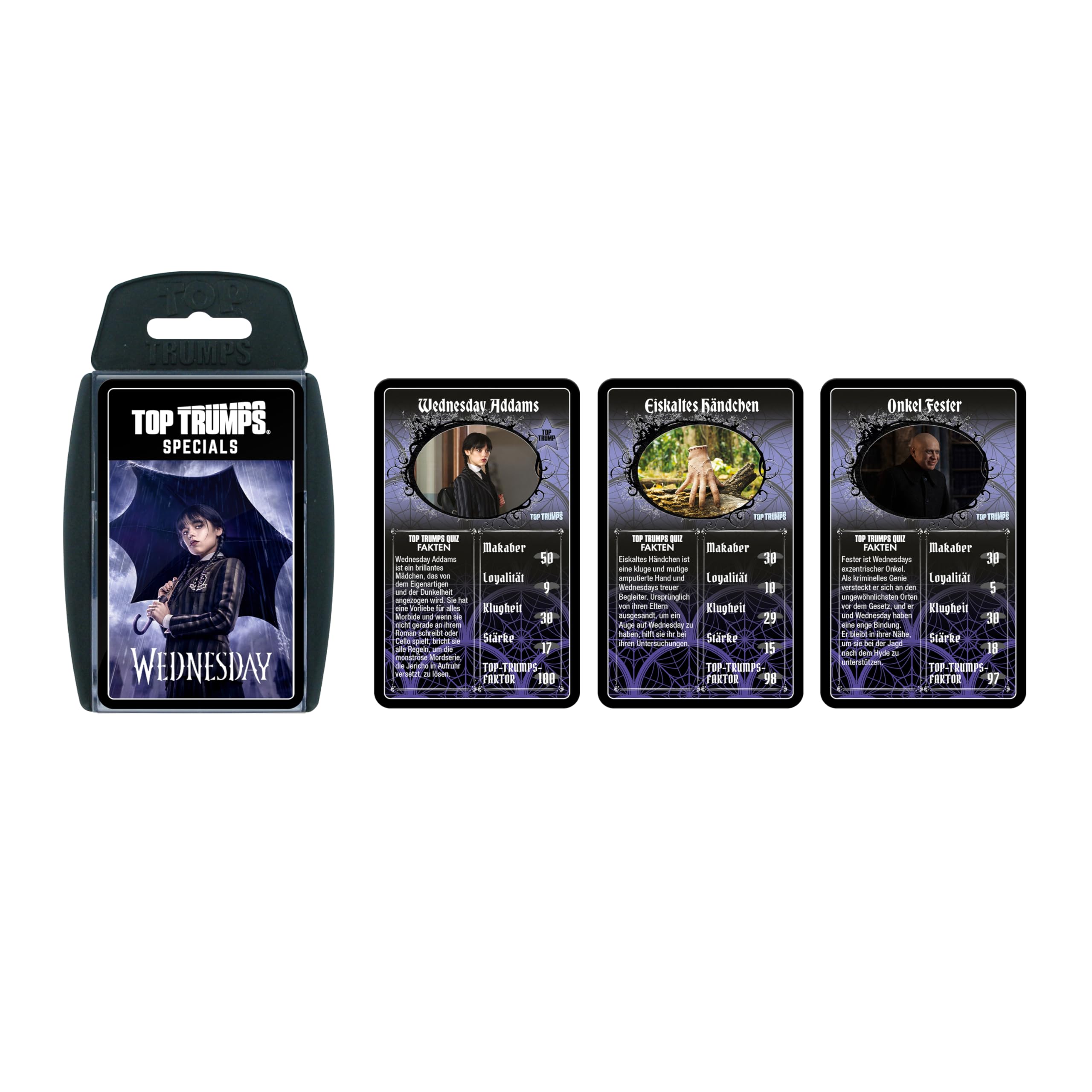 Winning Moves TOP TRUMPS Wednesday Kartenspiel Deutsch ab 8 Jahren