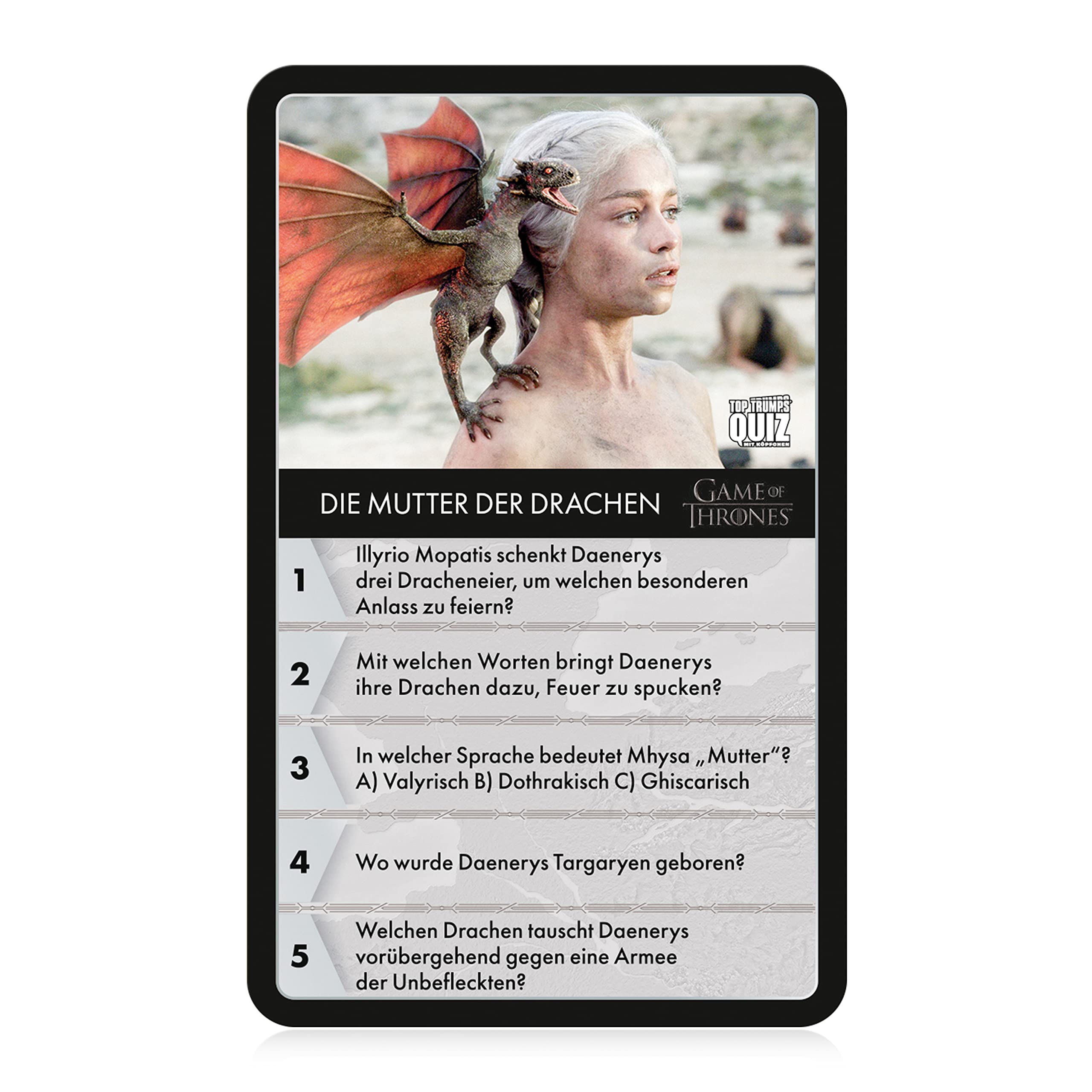 Winning Moves Top Trumps Quiz Game of Thrones Kartenspiel ab 18