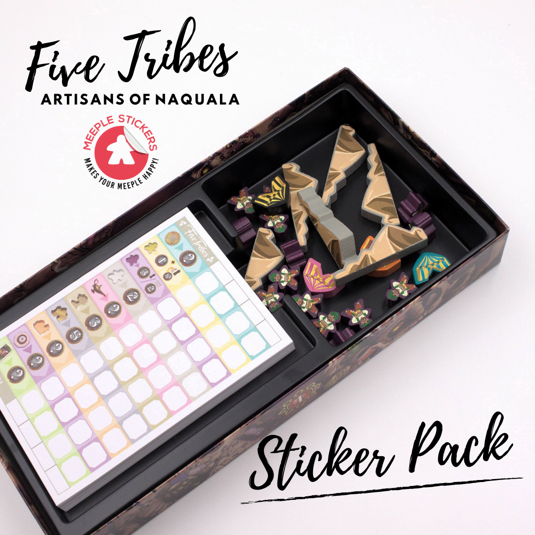Meeple Sticker Five Tribes Artisans Sticker Set doppelseitig
