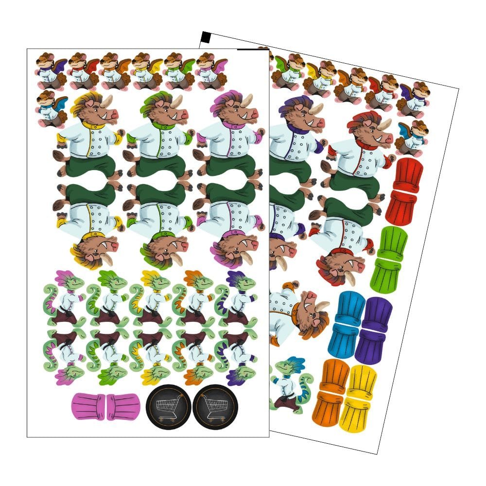 Meeple Sticker Critter Kitchen Base À La Carte Sticker Set