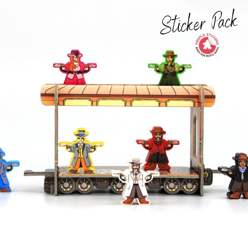 Meeple Sticker Colt Express Sticker Set Banditen beidseitig
