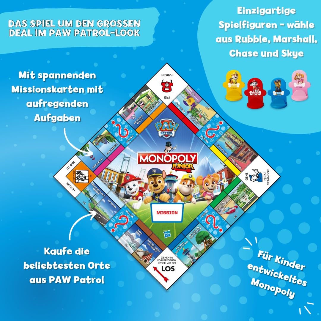 Winning Moves Monopoly Junior Paw Patrol Brettspiel Deutsch