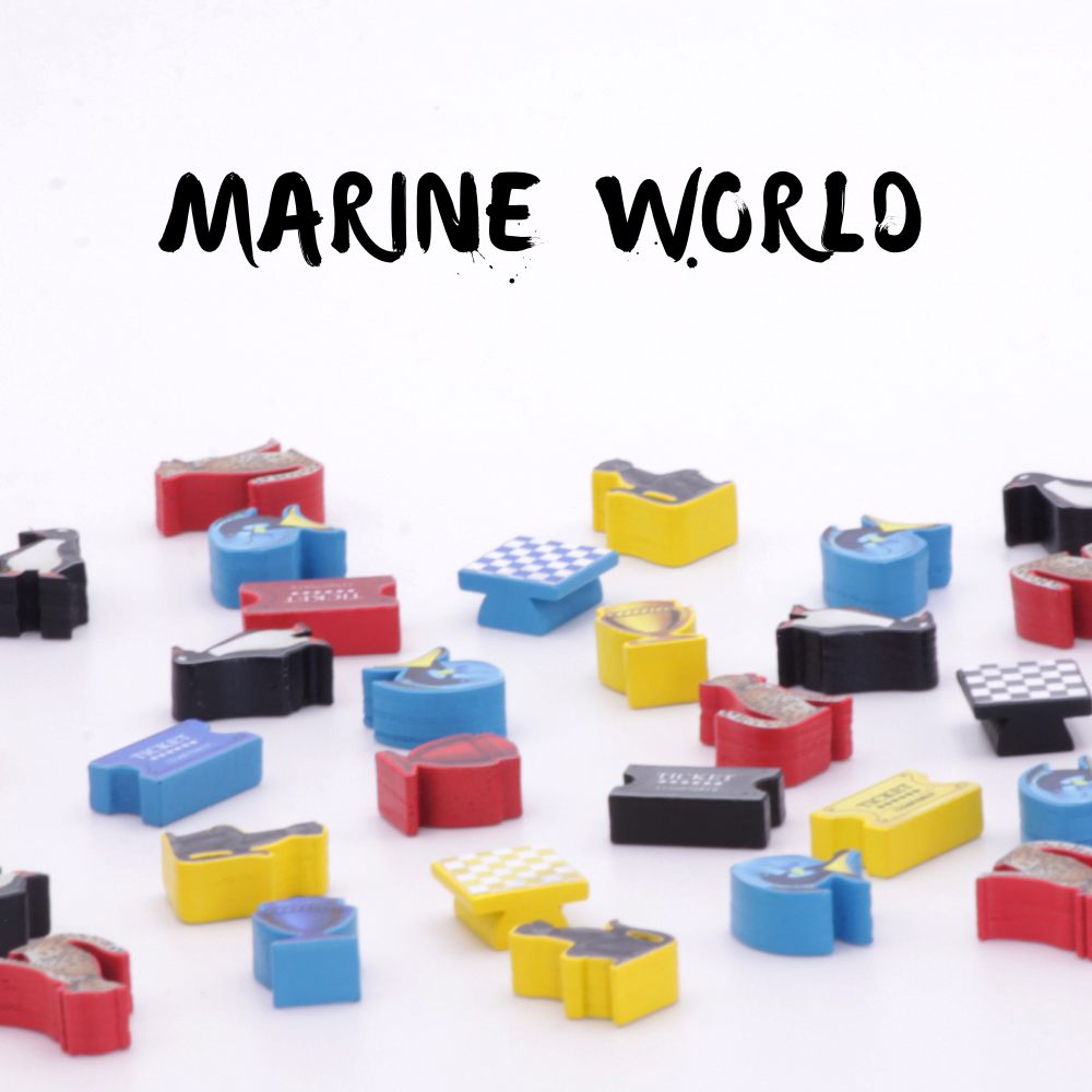 Meeple Sticker Ark Nova Marine Worlds Sticker Set doppelseitig
