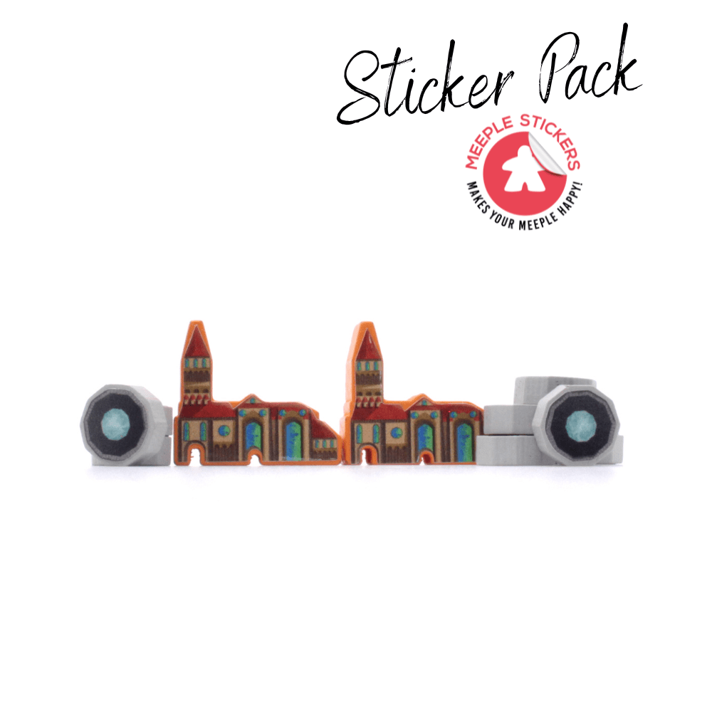 Meeple Sticker Tiny Towns Sticker Set Meeple doppelseitig