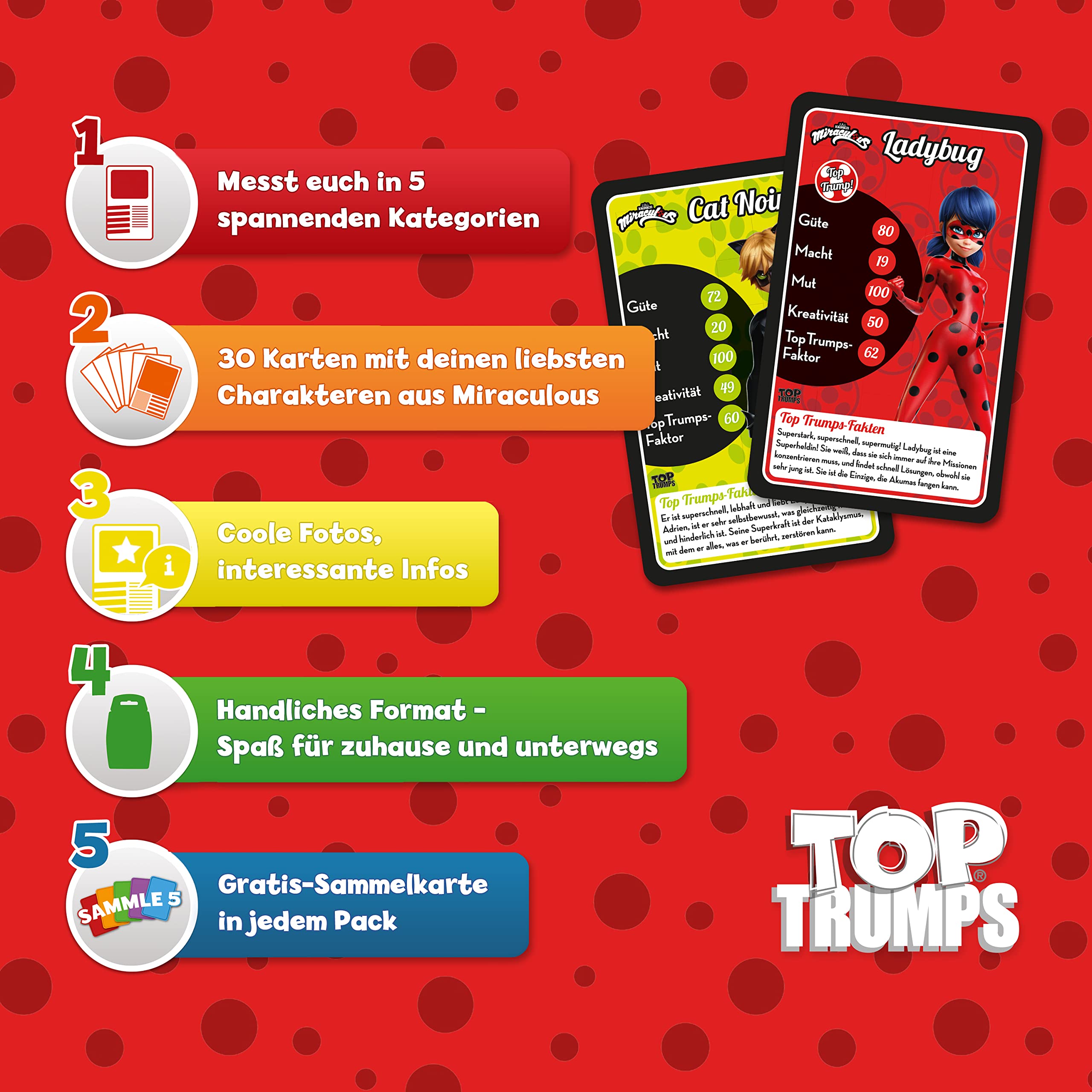 Winning Moves Top Trumps Miraculous Kartenspiel Deutsch 30 Karten