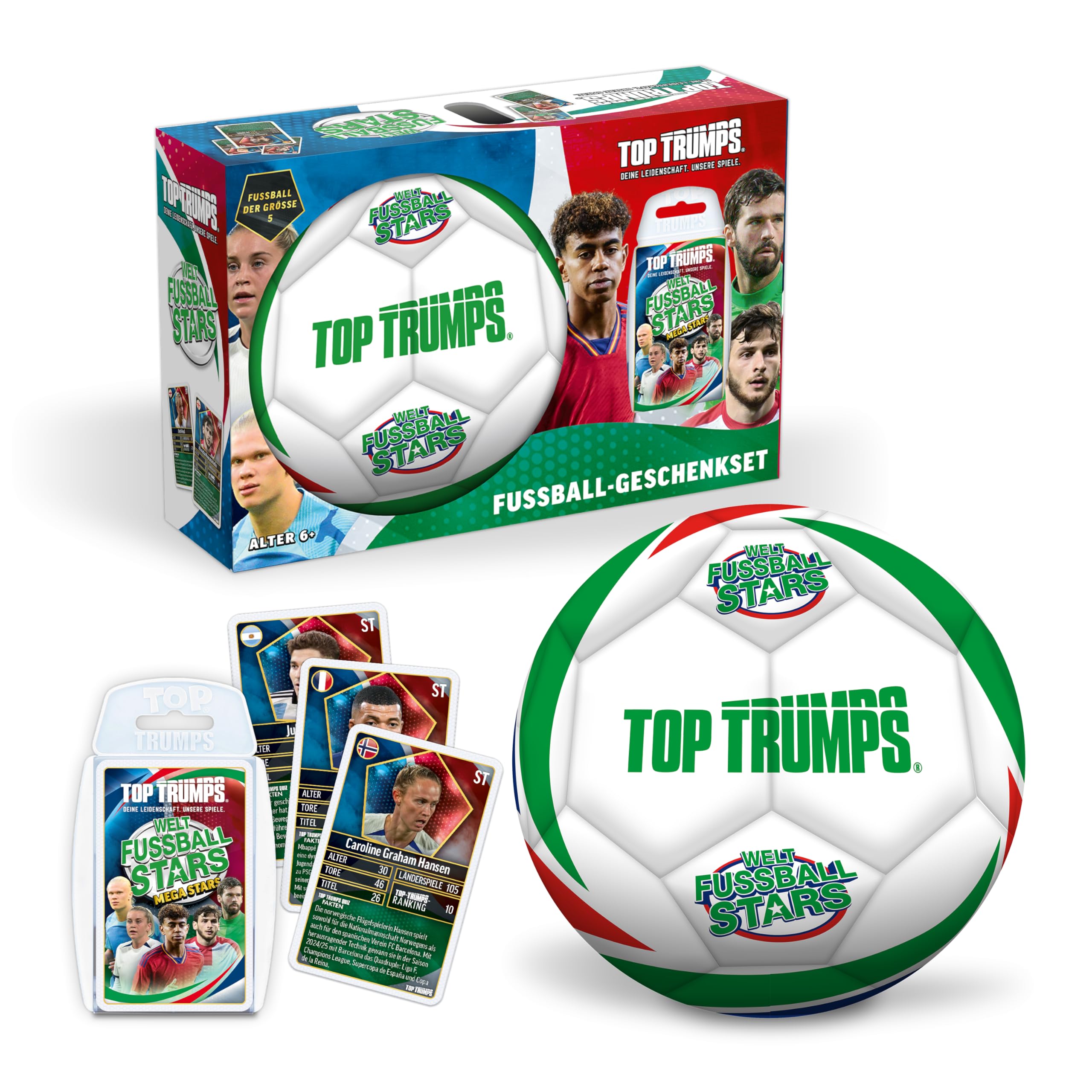 Winning Moves Top Trumps Weltfussball Stars Geschenkset Ball Gr.5