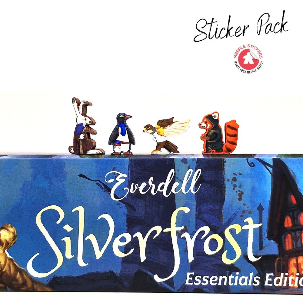 Meeple Sticker Everdell Silverfrost Aufkleber Set doppelseitig