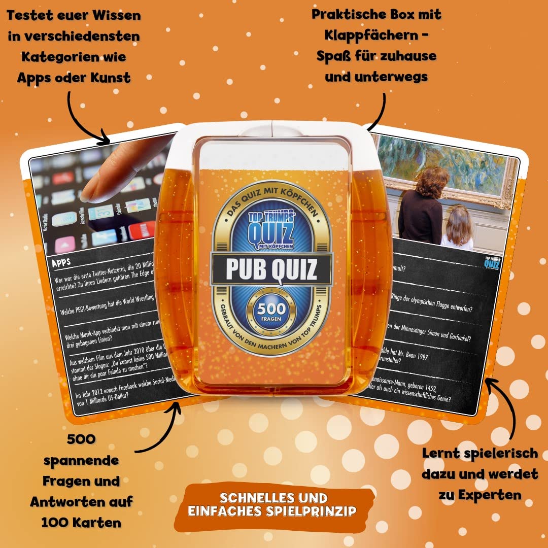Winning Moves Top Trumps Quiz Pub Quiz Kartenspiel Deutsch