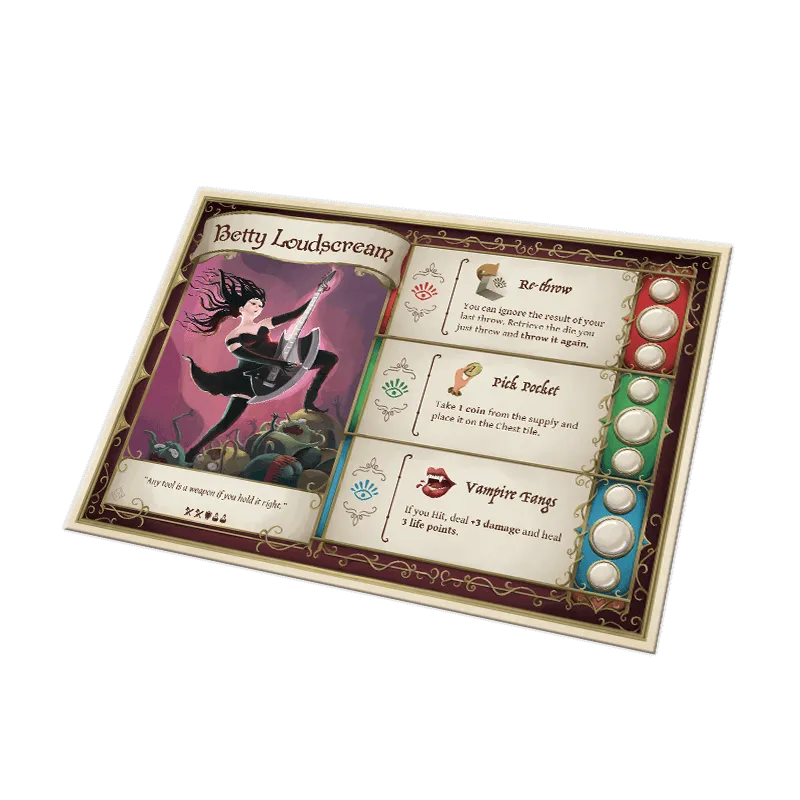 Horrible Dungeon Fighter Betty Loudscream Hero Sheet Zubehör